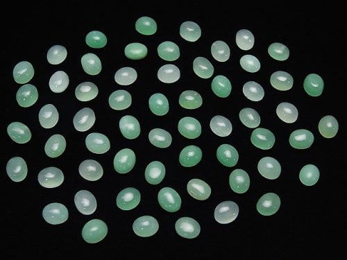 10pcs $8.79! Chrysoprase AA++ Oval Cabochon 5x4mm 10pcs