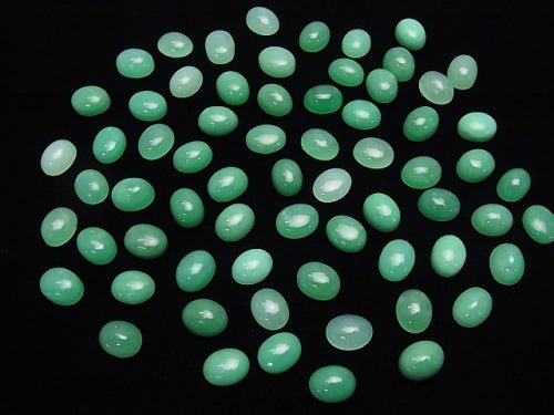 5pcs $19.99! Chrysoprase AA++ Oval Cabochon 9x7mm 5pcs