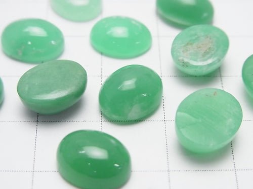 4pcs $27.99! Chrysoprase AA++ Oval Cabochon 12x9mm 4pcs