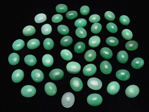 4pcs $27.99! Chrysoprase AA++ Oval Cabochon 12x9mm 4pcs