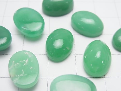 3pcs $34.99! Chrysoprase AA++ Oval Cabochon 14x10mm 3pcs