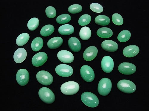 3pcs $34.99! Chrysoprase AA++ Oval Cabochon 14x10mm 3pcs