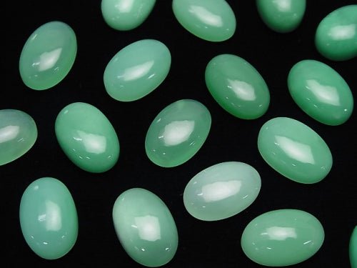 3pcs $36.99! Chrysoprase AA++ Oval Cabochon 15x10mm 3pcs