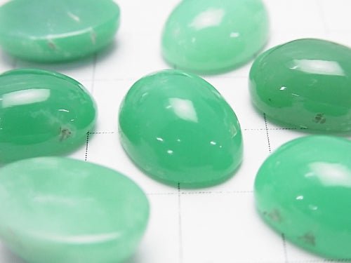 2pcs $34.99! Chrysoprase AA++ Oval Cabochon 16x12mm 2pcs