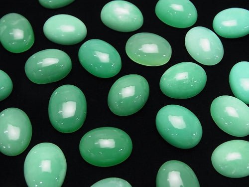 2pcs $34.99! Chrysoprase AA++ Oval Cabochon 16x12mm 2pcs