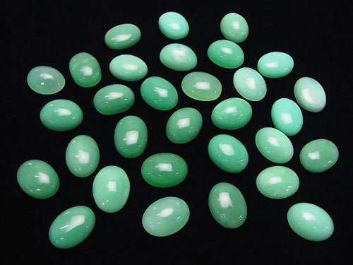 2pcs $34.99! Chrysoprase AA++ Oval Cabochon 16x12mm 2pcs