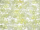 [Video] High Quality Prehnite AA++ Pear shape Faceted Briolette half or 1strand beads (aprx.7inch / 18cm)
