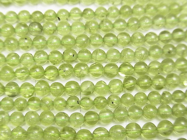 [Video]1strand $6.79! Peridot AA Round 3mm 1strand beads (aprx.15inch/37cm)