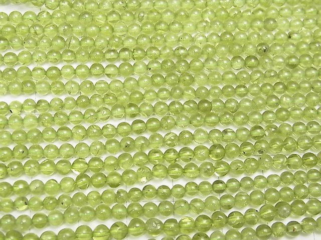 [Video]1strand $6.79! Peridot AA Round 3mm 1strand beads (aprx.15inch/37cm)