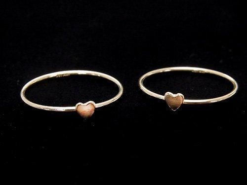 14KGF Ring with Heart Design (1pc)