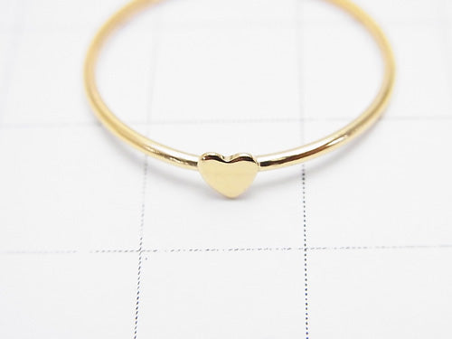 14KGF Ring with Heart 1pc