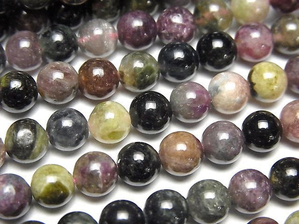 Round, Tourmaline Gemstone Beads