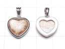 [Video]Meteorite (Muonionalusta ) Heart Pendant [12mm][14mm] Pink Gold Silver925