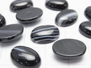 Striped Onyx AAA Oval Cabochon 14x10mm 2pcs