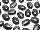 Striped Onyx AAA Oval Cabochon 14x10mm 2pcs