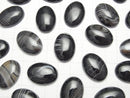 Striped Onyx AAA Oval Cabochon 25x18mm 2pcs