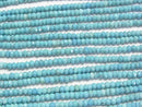 [Video] Magnesite Turquoise  Faceted Button Rondelle 3x3x2mm 1strand beads (aprx.15inch/38cm)