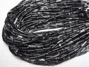 [Video] Striped Onyx Tube 13x4x4mm 1strand (aprx.14inch/35cm)