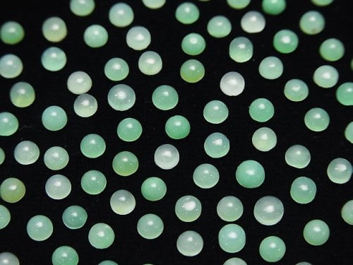 Chrysoprase AA++ Round  Cabochon 3x3mm 20pcs