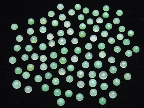 Chrysoprase AA++ Round  Cabochon 3x3mm 20pcs