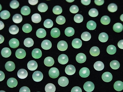 Chrysoprase AA++ Round  Cabochon 4x4mm 10pcs