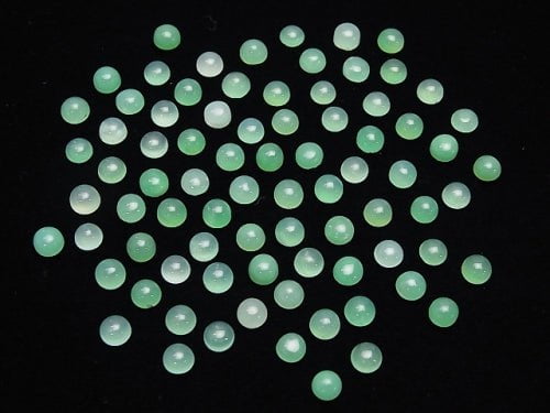 Chrysoprase AA++ Round  Cabochon 4x4mm 10pcs