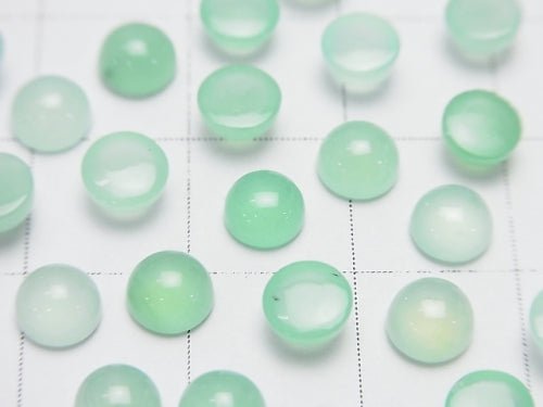 [Video] Chrysoprase AA++ Round Cabochon 5x5mm 10pcs