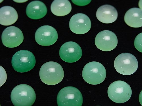 Cabochon, Chrysoprase Gemstone Beads