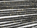 [Video]High Quality! Golden Obsidian AAA Faceted Button Rondelle 4x4x2.5mm 1strand beads (aprx.15inch/37cm)