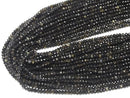 [Video]High Quality! Golden Obsidian AAA Faceted Button Rondelle 4x4x2.5mm 1strand beads (aprx.15inch/37cm)