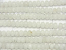 1strand $4.79! White Jade Faceted Button Rondelle 4 x 4 x 3 mm 1 strand beads (aprx. 14 inch / 34 cm)