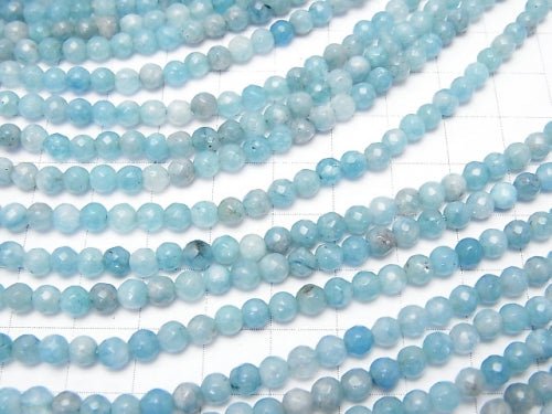 1strand $3.79! Blue Color Jade Faceted Round 4mm 1strand beads (aprx.14inch / 34cm)