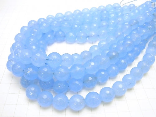 1strand $6.79! Blue Color Jade 128 Faceted Round 12 mm 1strand beads (aprx. 14 inch / 35 cm)