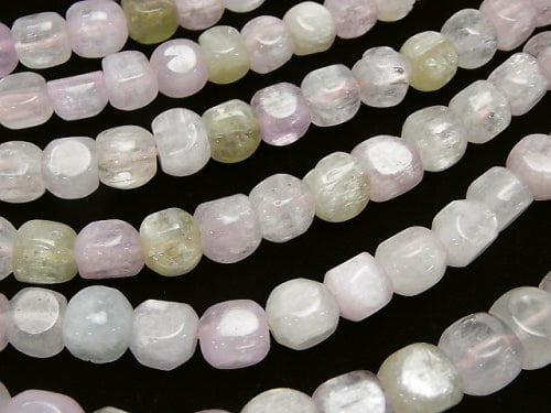 [Video] Afghanistan Kunzite AA ++ Cube half or 1strand beads (aprx.15 inch / 38 cm)