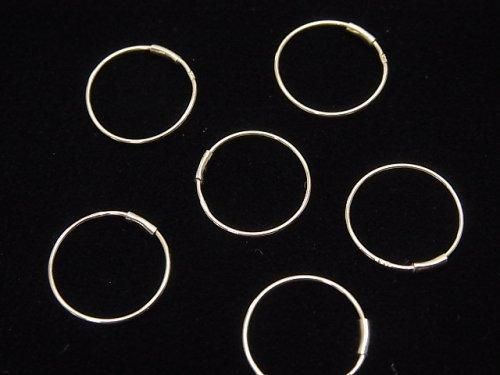 [18K Yellow Gold] Hoop Earrings 10mm 1 pair