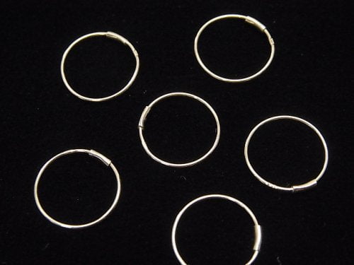 [18K Yellow Gold] Hoop earrings 10mm 1 pair