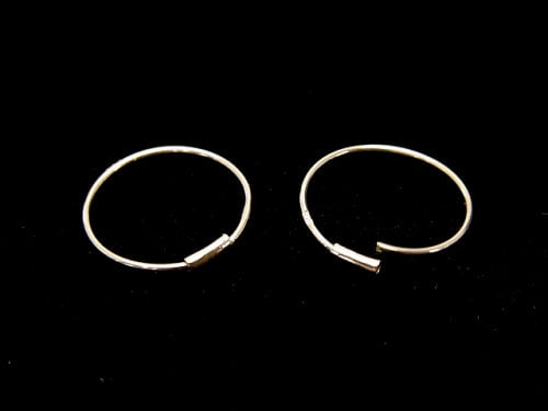 [18K Yellow Gold] Hoop Earrings 10mm 1 pair
