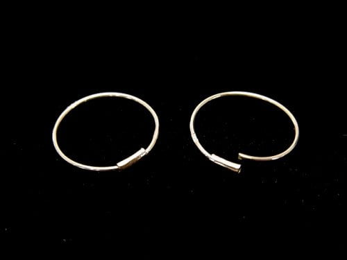 [18K Yellow Gold] Hoop Earrings 10mm 1 pair
