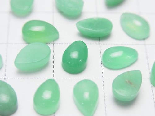 6pcs $11.79! Chrysoprase AA++ Pear shape Cabochon 8x5mm 6pcs