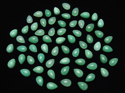 6pcs $11.79! Chrysoprase AA++ Pear shape Cabochon 8x5mm 6pcs