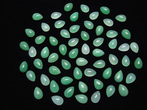 5pcs $14.99! Chrysoprase AA++ Pear shape Cabochon 9x6mm 5pcs