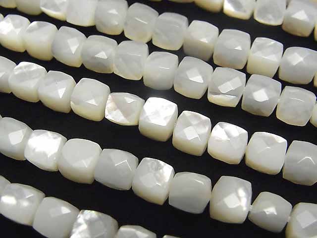 Cube, Mother of Pearl (Shell Beads) Pearl & Shell Beads