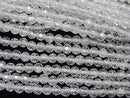 High Quality! 2pcs $9.79! Natural White Topaz AA++ Faceted Round 3mm 1strand beads (aprx.15inch/36cm)