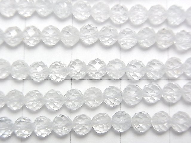 High Quality! 1strand $12.99! Natural White Topaz AAA - 32 Faceted Round 4 mm 1strand beads (aprx.15 inch / 38 cm)