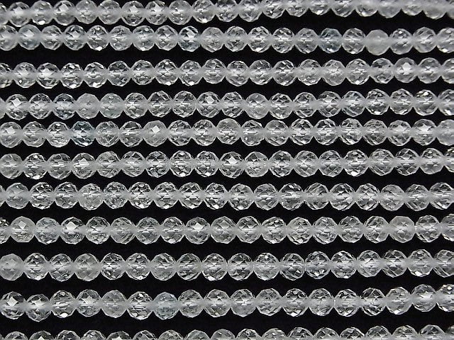 High Quality! 1strand $12.99! Natural White Topaz AAA - 32 Faceted Round 4 mm 1strand beads (aprx.15 inch / 38 cm)