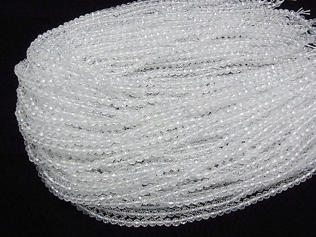 High Quality! 1strand $12.99! Natural White Topaz AAA - 32 Faceted Round 4 mm 1strand beads (aprx.15 inch / 38 cm)