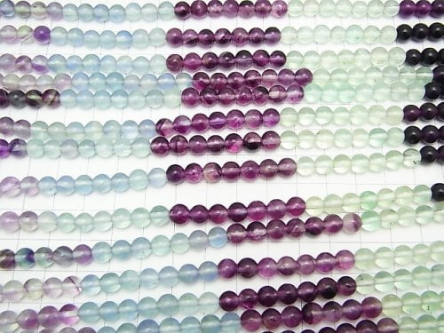 [Video]Fluorite AAA- Round 6mm Color Gradation 1strand beads (aprx.15inch/38cm)