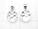 [Video] Crystal AAA+ "Bucky Ball" Faceted Round 12mm Pendant Silver925 1pc