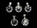 [Video] Crystal AAA+ "Bucky Ball" Faceted Round 12mm Pendant Silver925 1pc