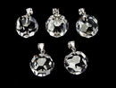 [Video] Crystal AAA+ "Bucky Ball" Faceted Round 14mm Pendant Silver925 1pc